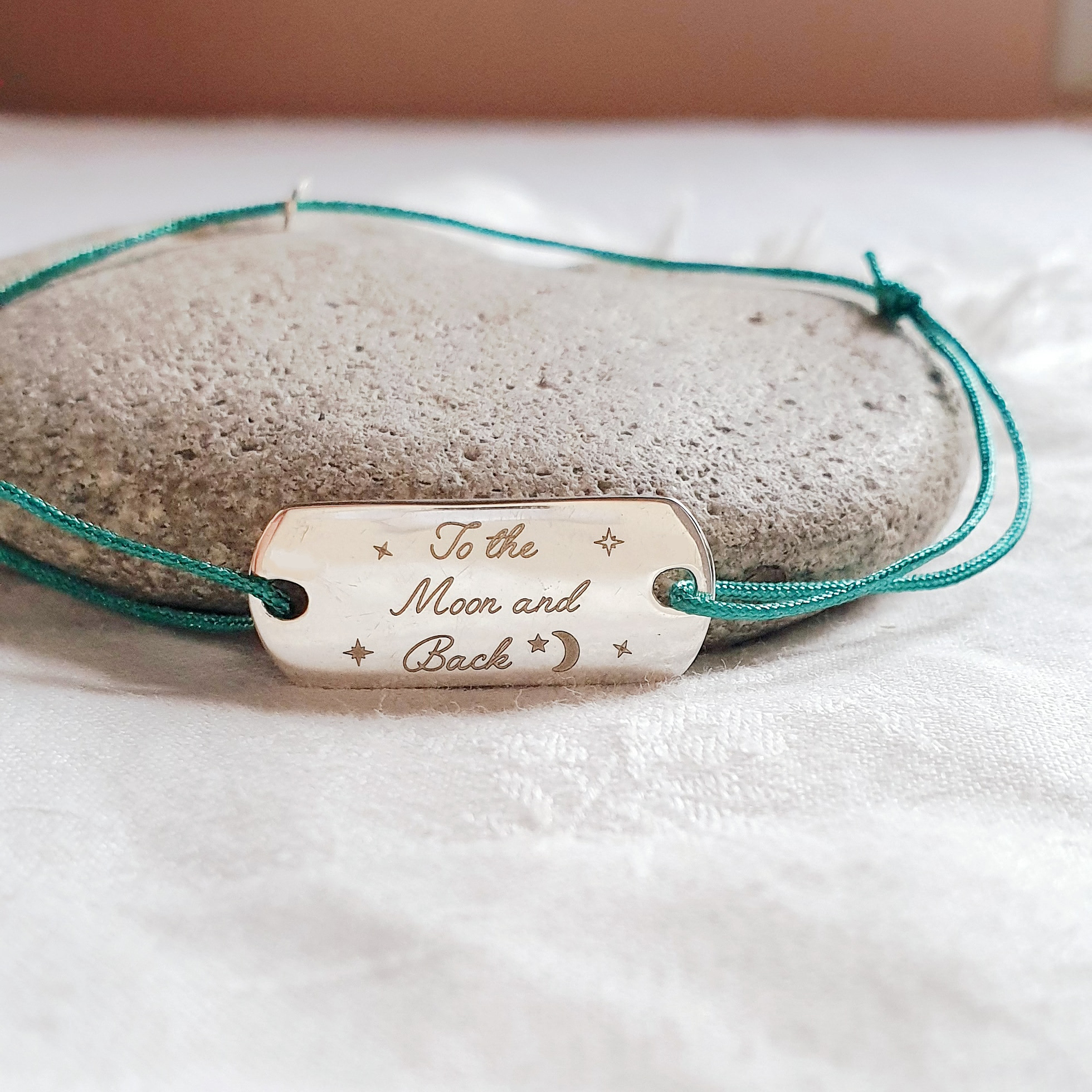 bracelet grave homme cheri amoureux papa to the moon