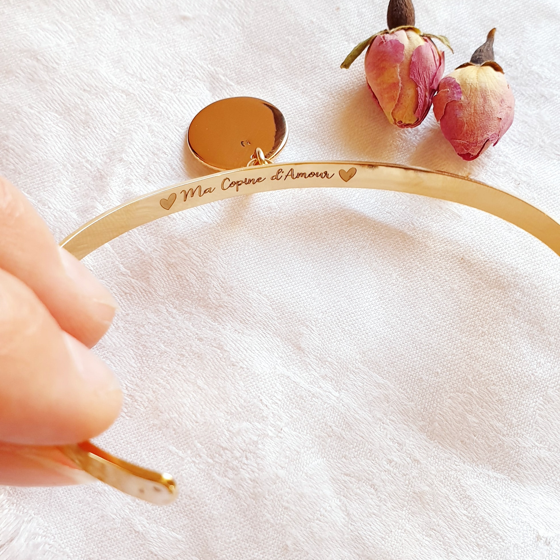 bracelet copine personnalise jonc
