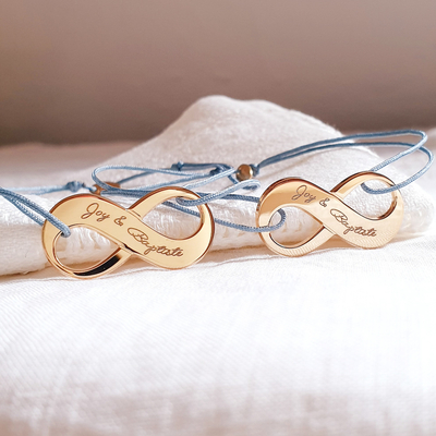 bracelets personnalises couple infini