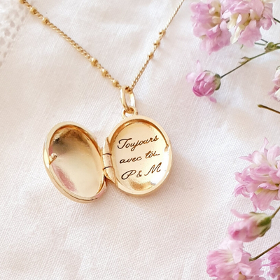 collier personnalise femme medaillon
