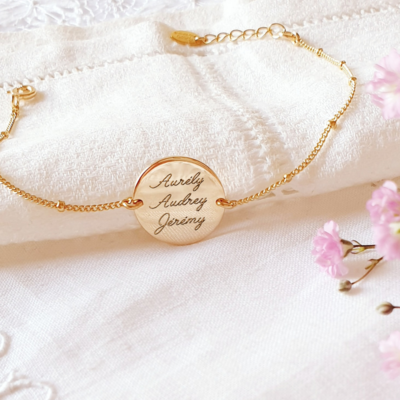 bracelet prenom personnalise bijou maman
