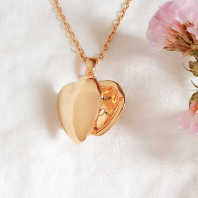 collier medaillon coeur personnalise
