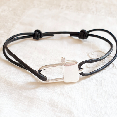 bracelet mousqueton homme personnalisable argent