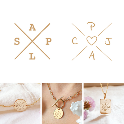 bijoux personnalises avec initiales en croix