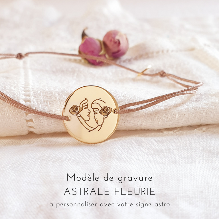 Bracelet Or 9K Plaque Gravable Ange Pour Enfant - Coffret Cadeau Personnalisé Naissance Baptême Communion