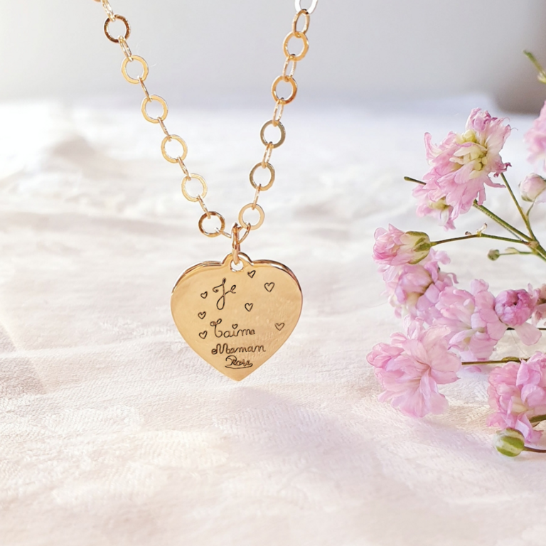 Collier Pendentif Amour En Plaqué Or Jaune - Avec Poinçon Cœur - Occasion