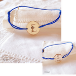 bracelet prenom initiale date cadeau bapteme naissance enfant adoree