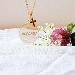 medaille de bapteme communion date verso reveuse