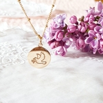 medaille personnalisee colombe fille charmante