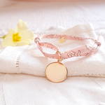 bracelet fille personnalisable or religieux liberty® rose charmante