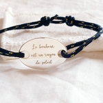 bracelet homme personnalise cordon bonheur message darling