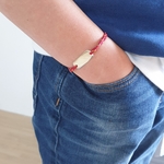 bracelet personnalisable garcon cordon argent