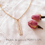 collier barre personnalise points gps