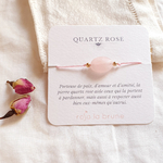 bracelet pierre quartz rose lithotherapie