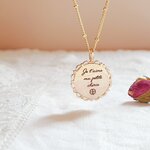 collier personnalise femme amoureuse trefle