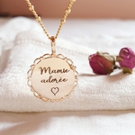 collier personnalise mamie coeur