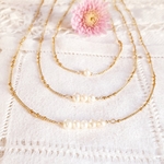 collier personnalisable perle nacre blanche chaine