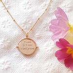 collier personnalisable femme mamie  amour coeur confidente