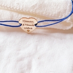 bracelet maman mamie personnalise cordon coeur in love