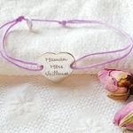 bracelet maman mere veilleuse coeur argent