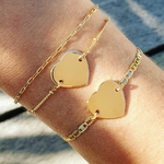 bracelet chaine personnalise coeur