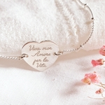 bracelet couple personnalise argent