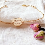 bracelet maman personnalise coeur