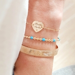 bracelet prenom grave coeur in love