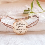 bracelet maman message cordon coeur