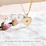 collier medaille coeur personnalise verso