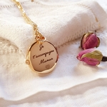 collier personnalise message maman fille message