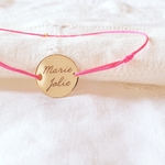 bracelet prenom fille personnalisable plaque or
