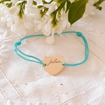 bracelet fille perosnnalisable plaque or coeur