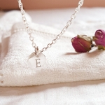 collier fille grave argent initiale