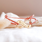 bracelet infini personnalise cordon femme