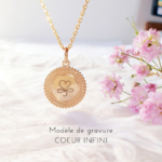 collier femme bijou personnalise coeur infini