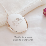 collier personnalise maman dessin medaillon