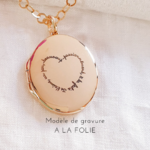 medaillon femme amour coeur grave je t aime a la folie