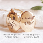 bijou la vie en rose coeur infini