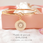 bracelet initiale jonc personnalise