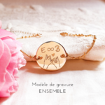 bracelet couple dessin mains