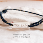 bracelet papa ecriture personnalise cordon homme