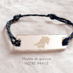 bracelet homme plaque personnalisable avec image