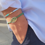 bracelet personnalisable homme plaque ovale cordon