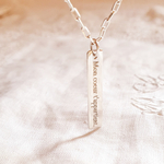 collier barre personnalise argent