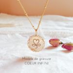 collier fille personnalise coeur infini