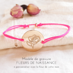 bracelet fille personnalise fleur de naissance