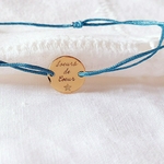 bracelet cordon personnalise fille soeur de coeur