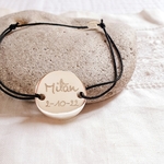 bracelet prenom garcon personnalisable cordon