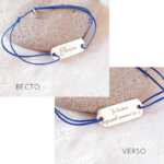 bracelet garcon personnalise cordon argent recto verso prenom naissance